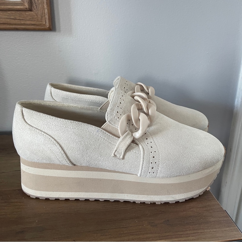 Pierre Dumas Cream Platform Shoes